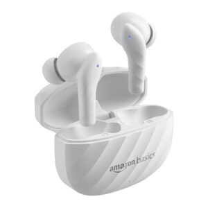 Amazon Basics TWS in-Ear Earbuds (AB-T10) with Fast Charging up to 50 Hours of Playtime | (White)