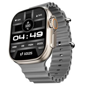 boAt Wave Elevate Smart Watch w/ 1.96″ (4.9 cm) Display, BT Calling, Functional Crown, AI Voice Assistant,IP67(Deep Grey)