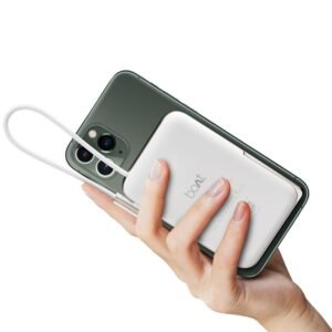 boAt Energyshroom PB330 MagnaCharge 10000 mAh Magnetic Wireless Power Bank w/ 15W Wireless Charging,White