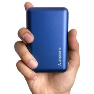 Ambrane 20000mAh Premium Metallic Nano Powebank, 22.5W Super Fast Charging, Compact Pocket Size(Powerlit XL, Blue)