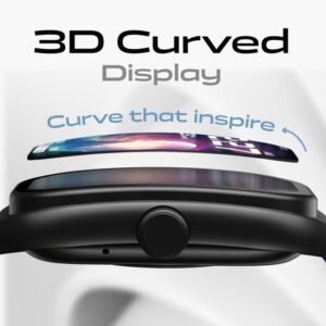 Boult Trail Smart Watch 2.01” 3D Curved HD Display, BT Calling, Working Crown, 190+Watchfaces,(Raven Black)