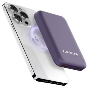 Ambrane MagSafe Wireless 10000mAh Fast Charging Power Bank, Strong Magnet, (Aerosync Snap, Purple)  Add to Wishlist