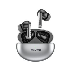 Elver Buds X – Dual ANC+ENC, Dynamic Drivers, 50+HRS Playback, Type-C Fast Charging (Metallic)