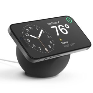 elago MS2 Charging Stand Compatible with MagSafe Charger – Premium Silicone Stand, Black