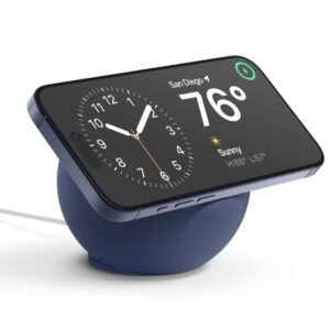 elago MS2 Charging Stand Compatible with MagSafe Charger – Premium Silicone Stand , Jean Indigo