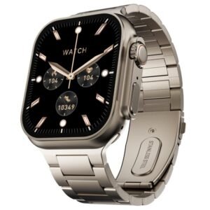 Fire-Boltt Dapper’s 54.61 mm (2.15 inch) IPS Big Screen, GPS Tracking, (Titanium)