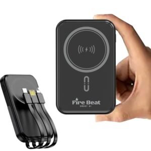 Fire Beat 10000mAh Magnetic Wireless Powerbank 2 Years Bursting Warranty