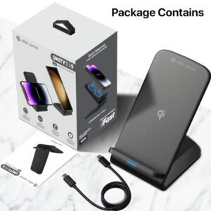 eller santé 15W Wireless Charger Unity II Fast Charging Pad Qi-Certified Charging Stand